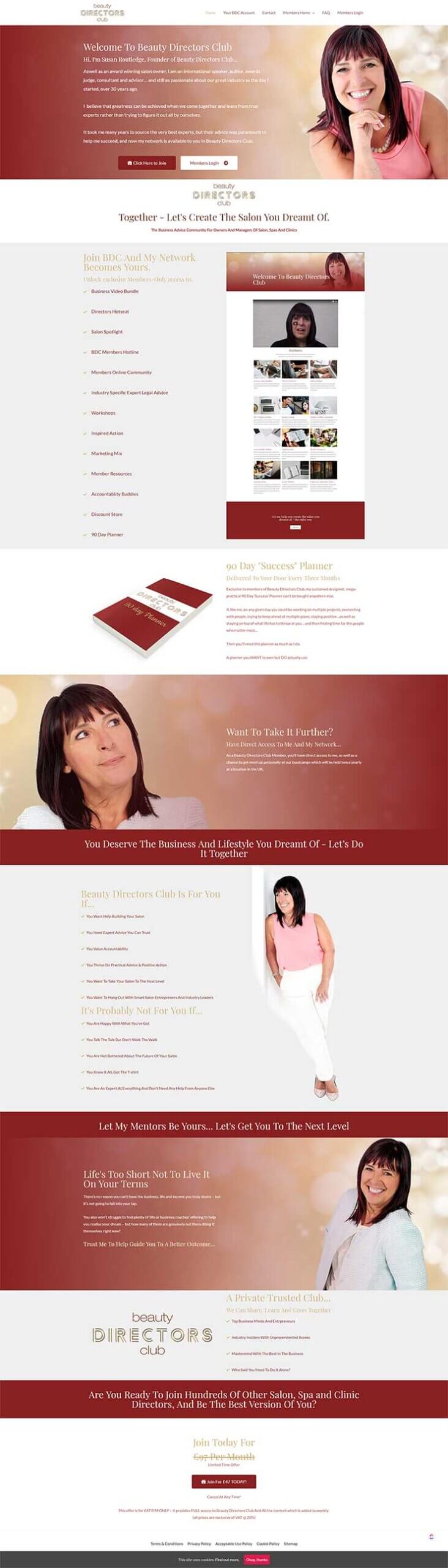 beauty directors club homepage